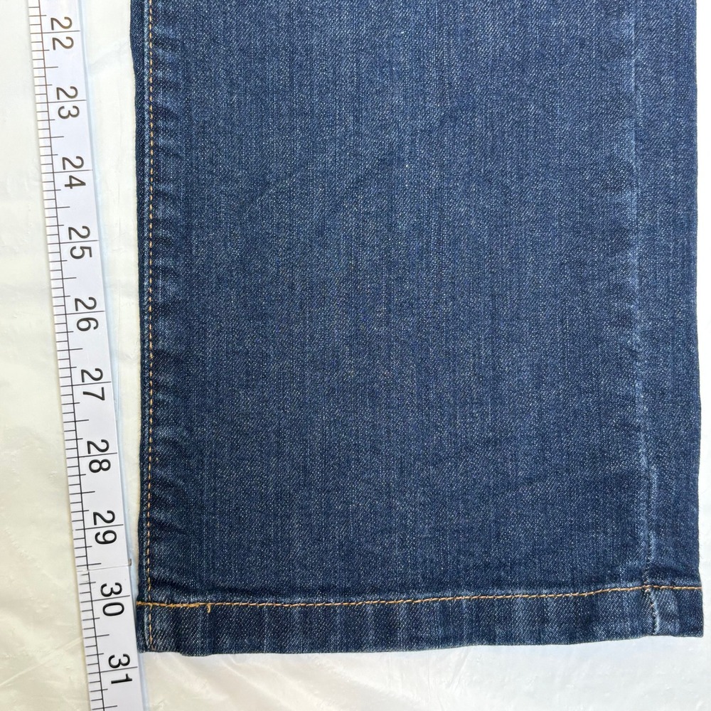 LL Bean Classic Fit Straight Leg Jeans Womens 16 MT Dark Wash Stretch 500301 - Picture 12 of 14